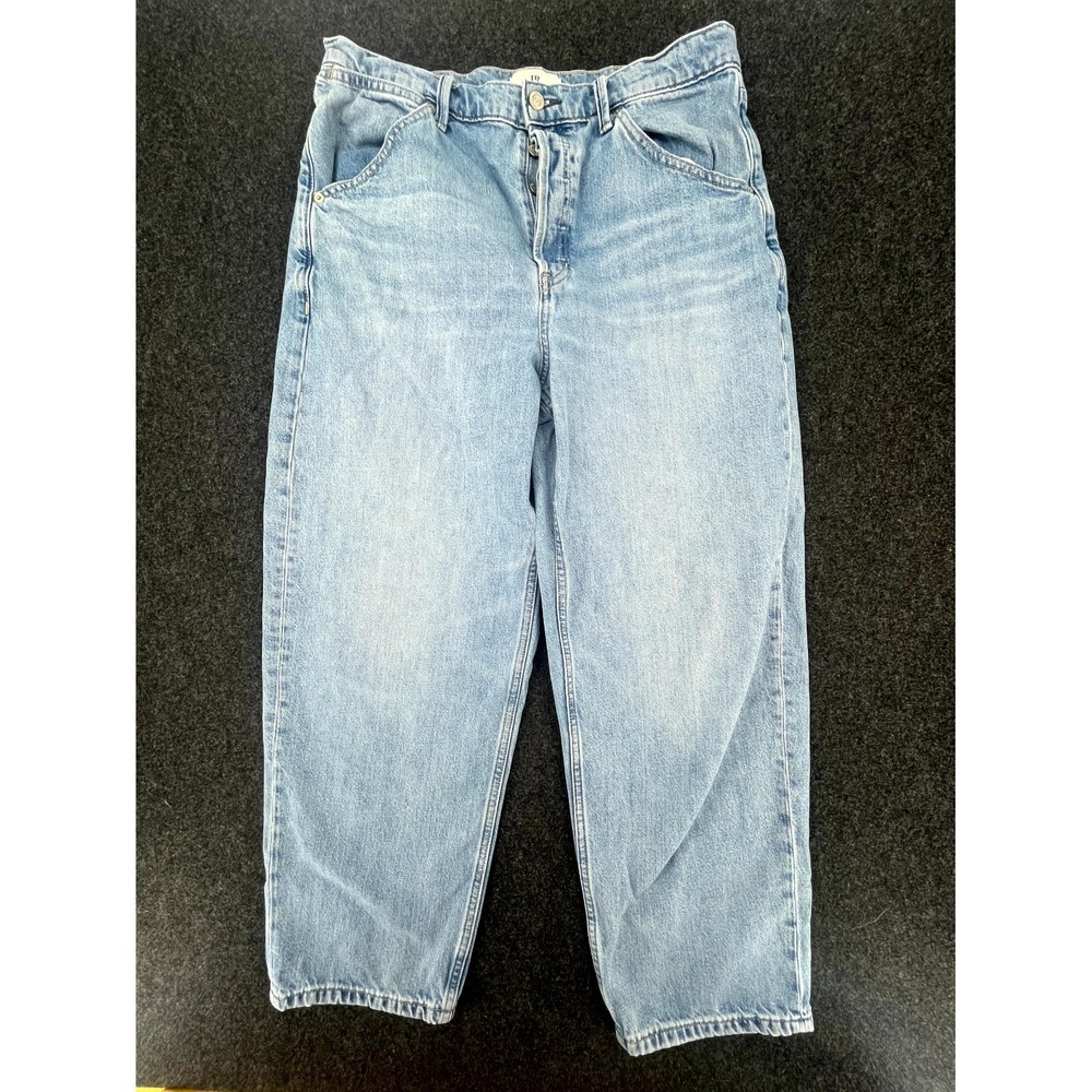 Banana Republic‎ Barrel Jeans Womens 32 Blue High Rise Relaxed Fit Denim Cotton